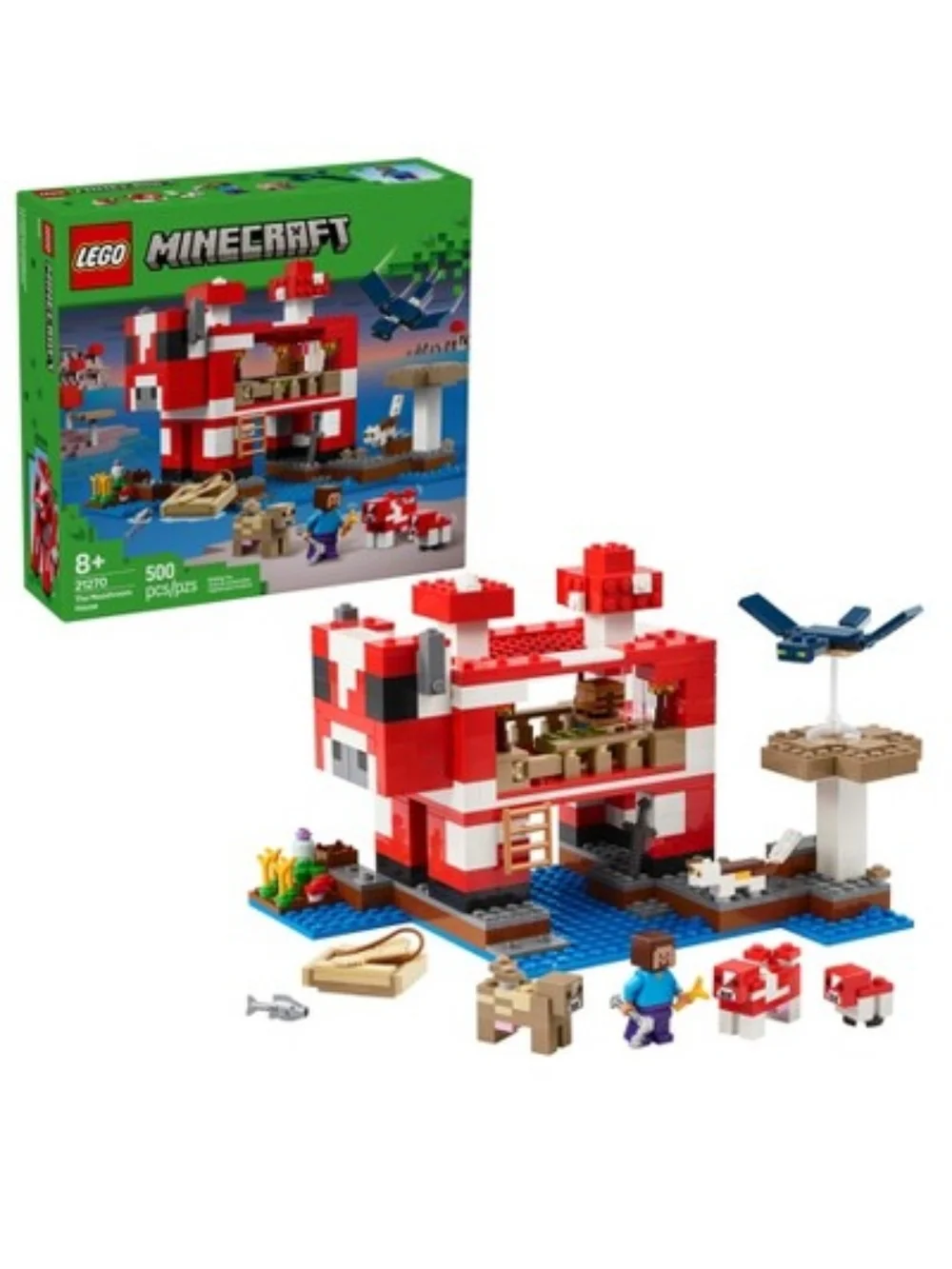 LEGO Minecraft Red and White Beach House Set